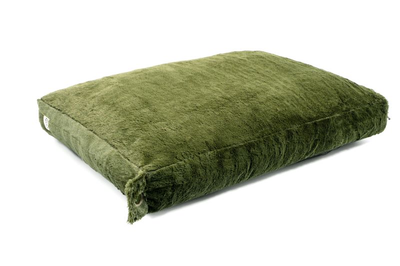 Supersoft Kuschel-Hundeboxkissen - Dunkelgrün in Größe M & L